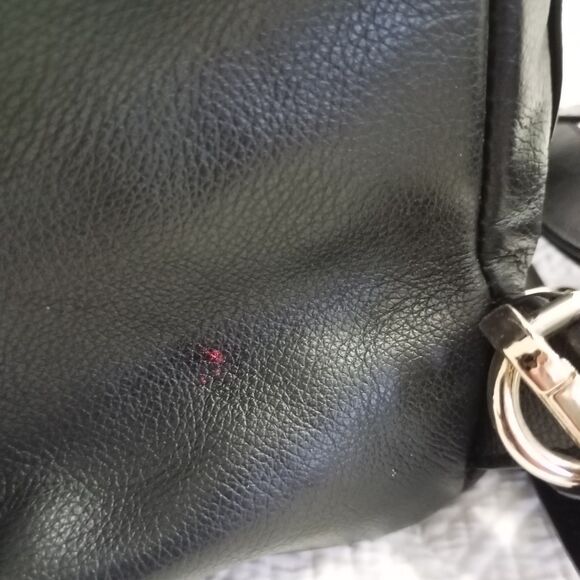 Mina Baie Kinney Vegan Leather Diaper Bag Black Backpack - Picture 3 of 10